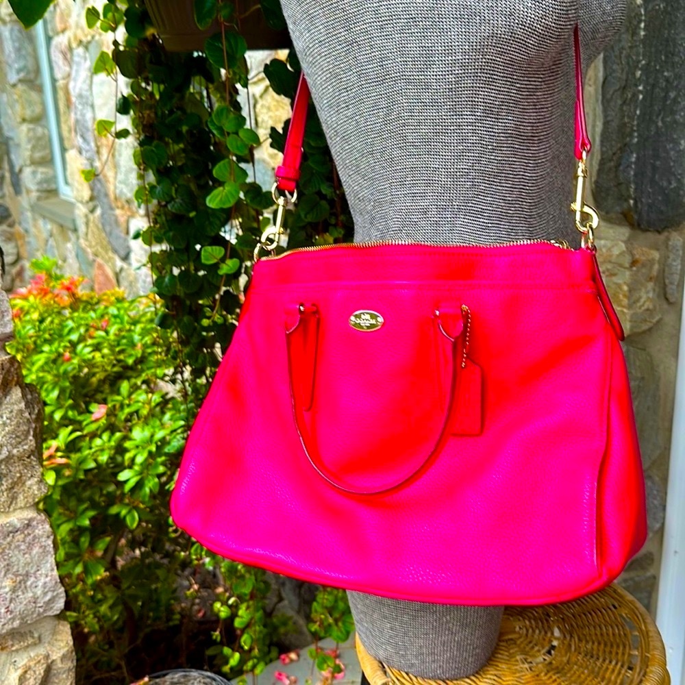 Raspberry Coach crossbody satchel